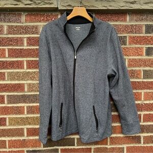 Alia Marled Gray Full Zip Up Sweatshirt Jacket